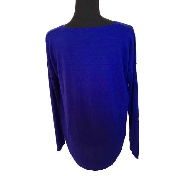 Cupio Womens Royal Blue Long Sleeve Pull Over Sweater Knitted Size Small - Picture 2 of 12